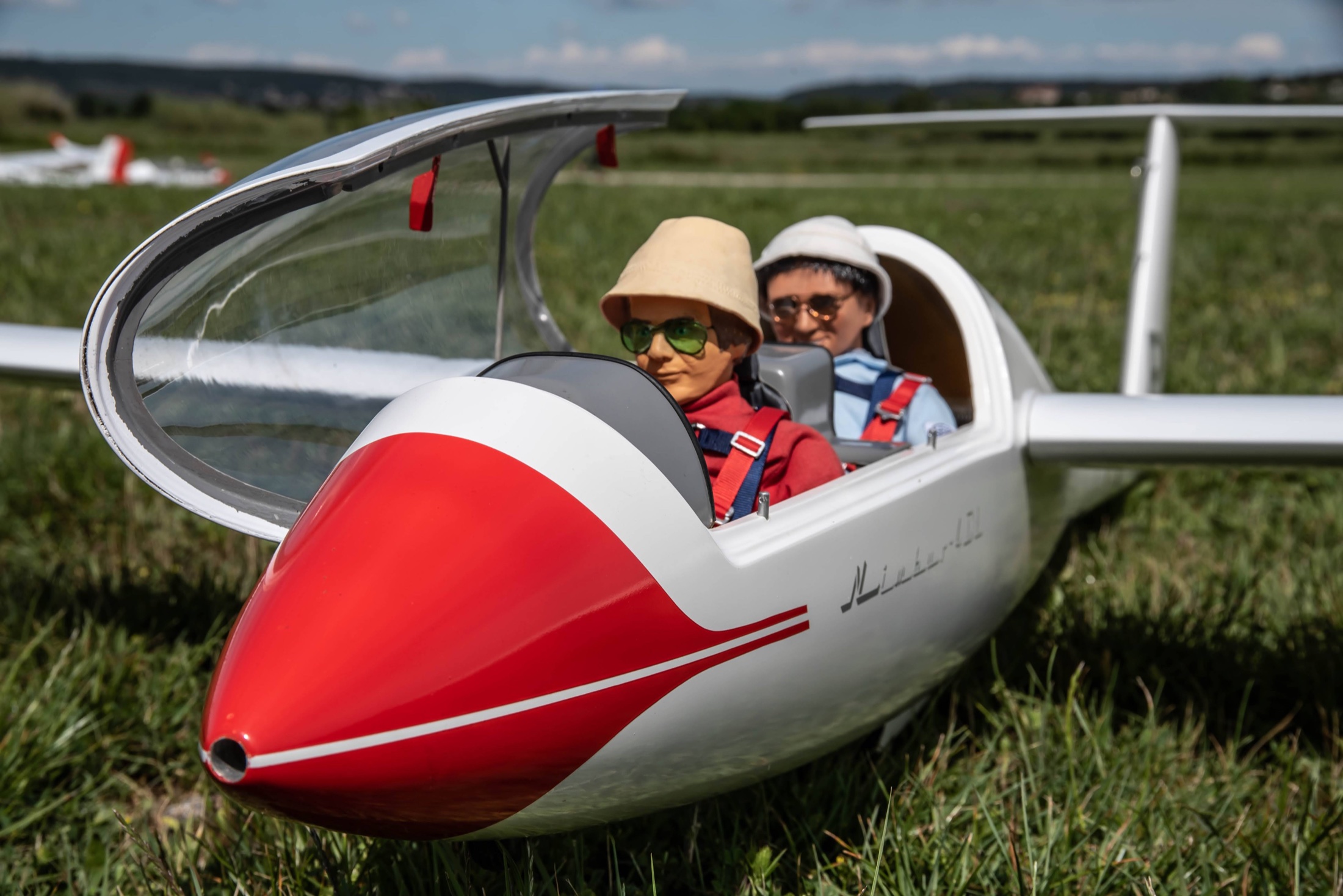 Planeur biplace photographié pendant le GPR 3